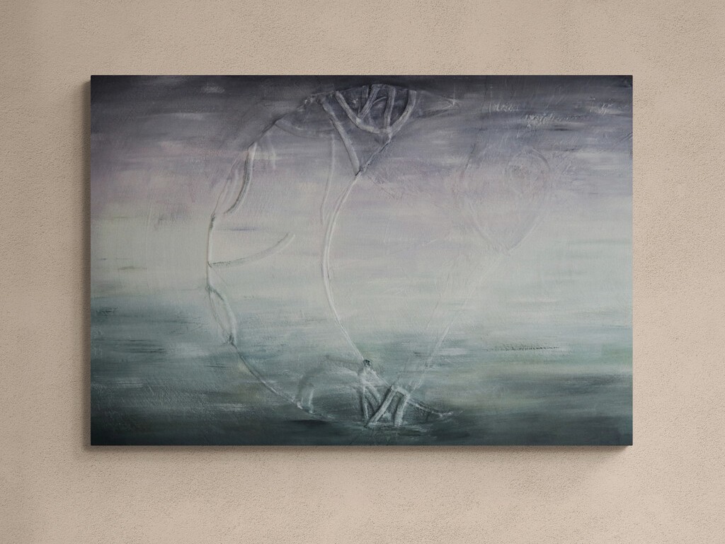 Herinneringsschilderij Eeuwige verbinding aan de muur - Marloes van Zoelen