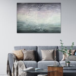 Herinneringsschilderij Eeuwige verbinding boven bank - Marloes van Zoelen